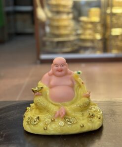 Phật Di Lặc Tròn Bột Đá Vàng