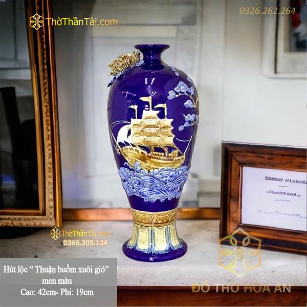 Mai Bình Thuận Buồm Xuôi Gió Men Màu Đắp Nổi
