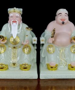 Tượng Thần Tài Thổ Địa Bằng Đá Xanh Ngọc