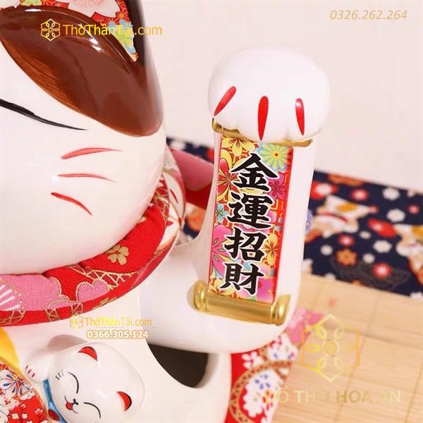 Mèo Thần Tài Thất Phúc Miêu 25cm