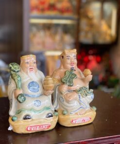 Tượng Thần Tài Thổ Địa Sứ Men Rạn Đắp Nổi