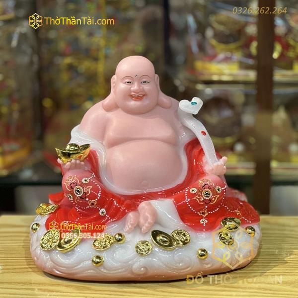 Phật Di Lặc Tròn Bột Đá Đỏ