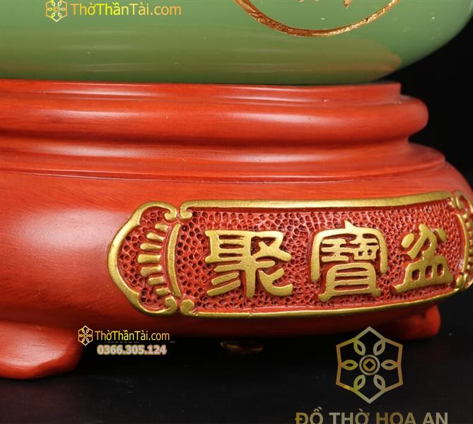 Bồn Tụ Bảo Chiêu Tài Bằng Đá Xanh Ngọc