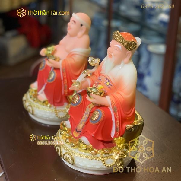Tượng Thần Tài Thổ Địa Đá Đỏ TD10