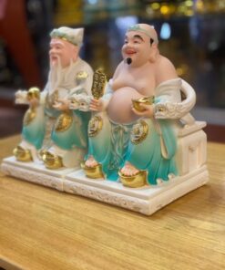 Tượng Thần Tài Thổ Địa Composite Xanh