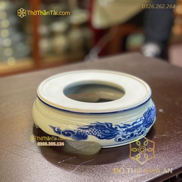 Chân Đế Bát Hương Sứ Men Lam