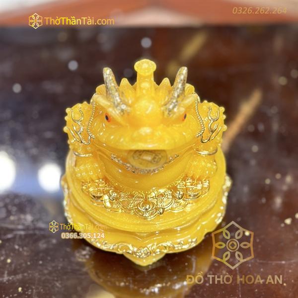 Cóc Thiềm Thừ Phong Thủy Đế Xoay Bột Đá Vàng