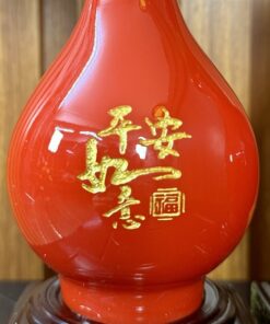 Cặp Bình Như Ý Mẫu Đơn Màu Đỏ