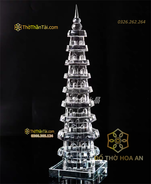 Tháp Văn Xương Pha Lê Trắng