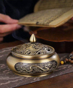 Đốt Trầm Nắp Dáng Bẹt Hiện Đại