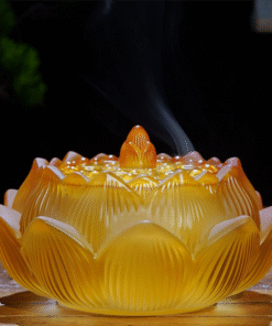 Đốt Trầm Lưu Ly Hoa Sen Vàng