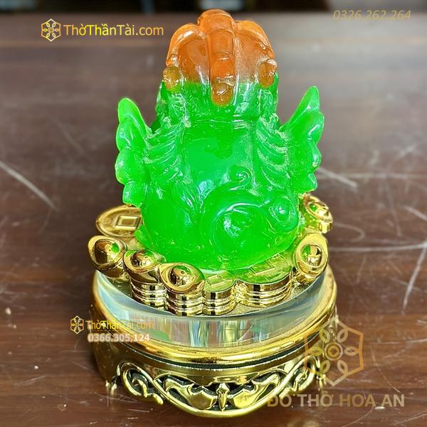 Tỳ Hưu Phong Thuỷ Xoay Đế Kính Xanh
