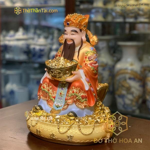 Tượng Thần Tiền/ Thần Phát Đá Đỏ 4203