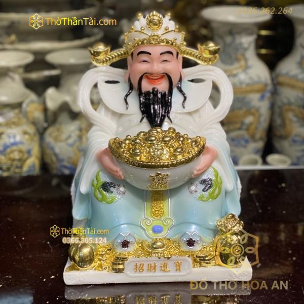 Tượng Thần Phát/Tượng Thần Tiền Triệu Công Minh Chiêu Tài Bột Đá Xanh