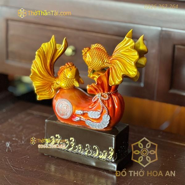 Đôi Cá Chép Đón Lộc Phong Thủy