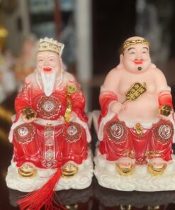 Tượng Thần Tài Thổ Địa Bột Đá Đỏ SP001259