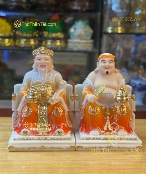 Tượng Thần Tài Thổ Địa Bột Đá Cam DL