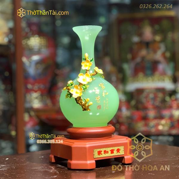 Bình Hút Tài Lộc Như ý Đá Onyx Xanh BTL02
