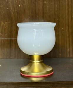 Chén Thờ Lưu Ly Trắng Bọc Đồng