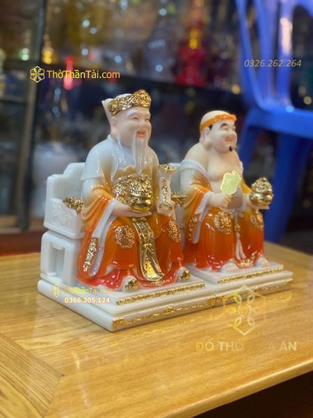 Tượng Thần Tài Thổ Địa Bột Đá Cam DL