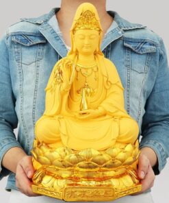 Tượng Phật Bà Quan Âm Composite Vàng