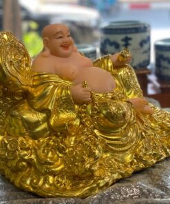 Tượng Di Lặc Như Ý Dát Vàng 24K