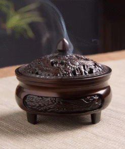 Đốt Trầm Đồng Nắp Rồng Phượng