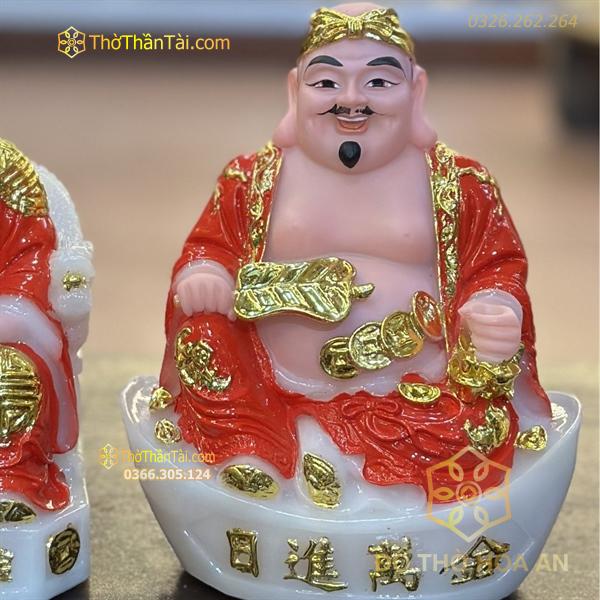 Tượng Thần Tài Thổ Địa Cục Vàng Bột Đá Đỏ