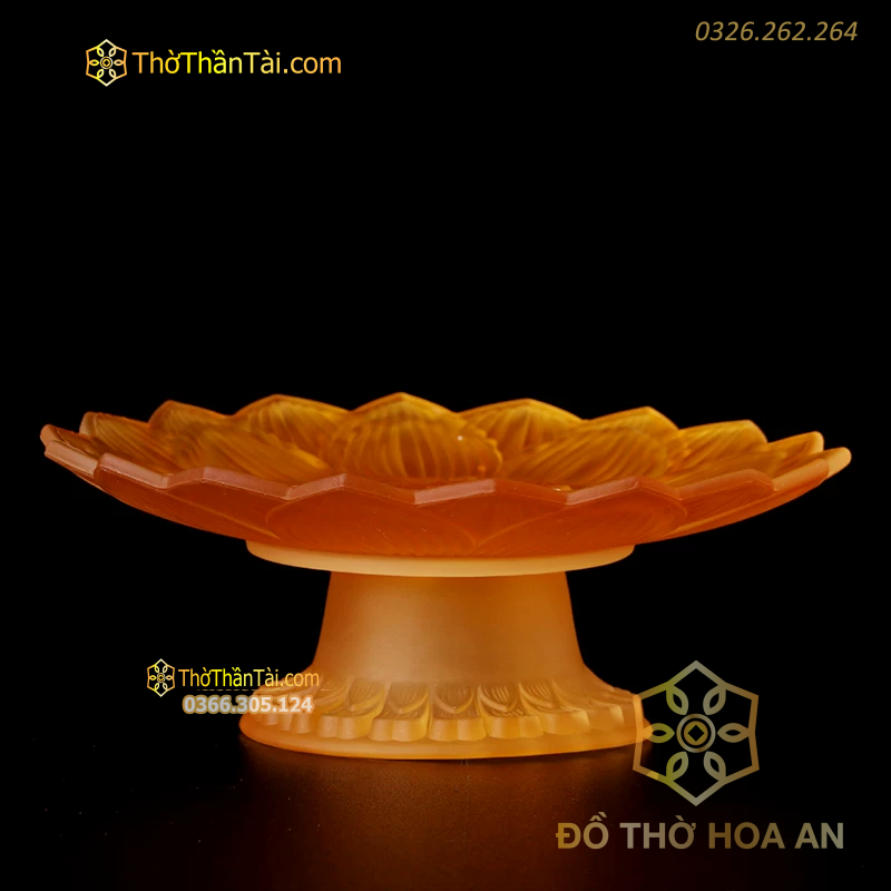 Mâm Bồng Thờ Lưu Ly Vàng