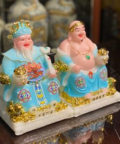 Tượng Thần Tài Thổ Địa Phú Quý Bột Đá Xanh
