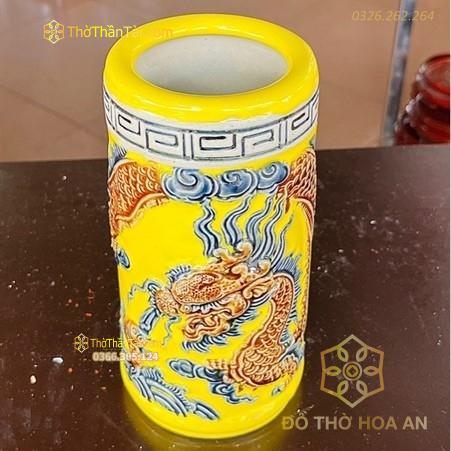Ống Hương Men Vàng Hoàng Kim