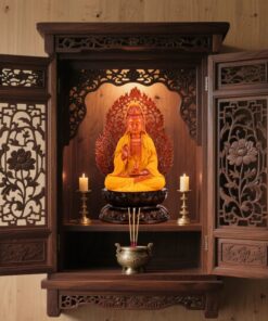 Tượng Phật Bà Quan Âm Gỗ Dát Kim