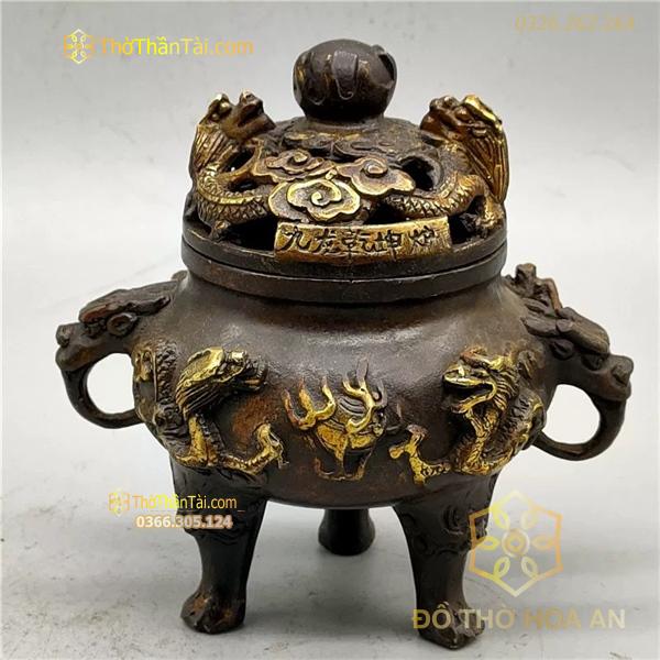 Đốt Trầm Đồng Song Long Cưỡi Mây