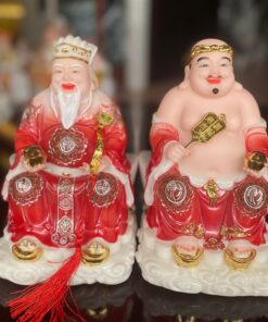 Tượng Thần Tài Thổ Địa Bột Đá Đỏ SP001259