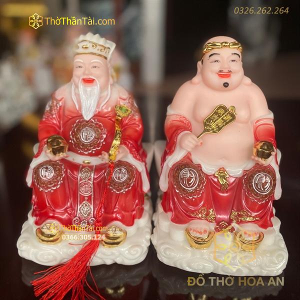 Tượng Thần Tài Thổ Địa Bột Đá Đỏ SP001259