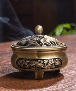 Đốt Trầm Nắp Dáng Bẹt Hiện Đại