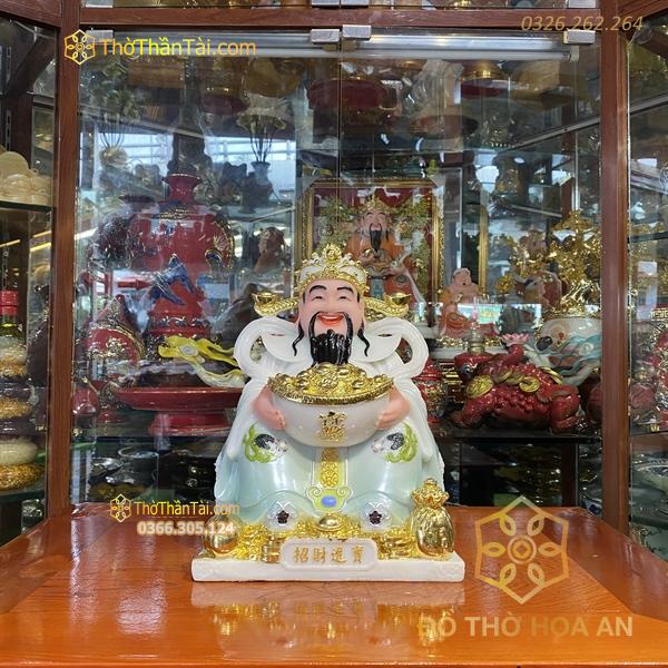 Tượng Thần Phát/Tượng Thần Tiền Triệu Công Minh Chiêu Tài Bột Đá Xanh
