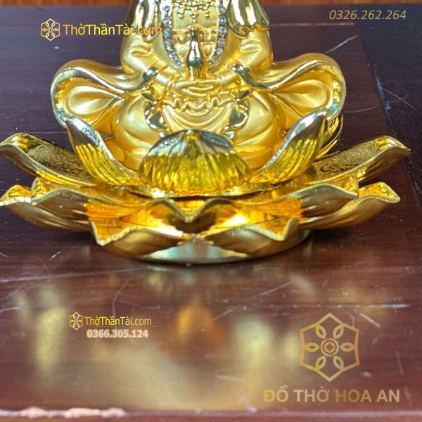 Tượng Phật Quan Âm Bồ Tát Tọa Đài Sen Để ÔTô