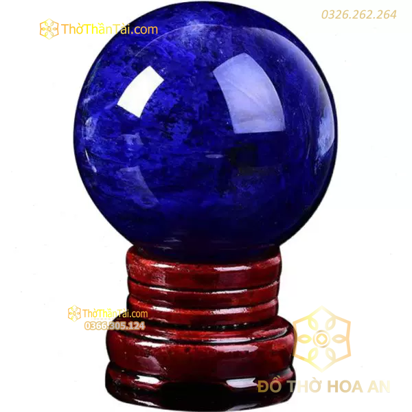 Quả Cầu Màu Xanh Biển Obsidian
