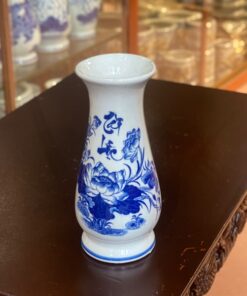 Lọ Hoa Dáng Huệ Tài Lộc Men Lam