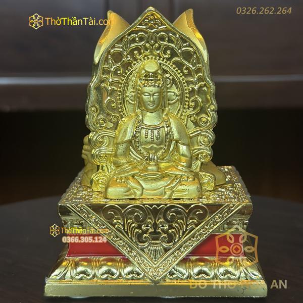 Tượng Tam Thế Phật Kính Đế Vuông Đặt Ô Tô-Bàn Làm Việc