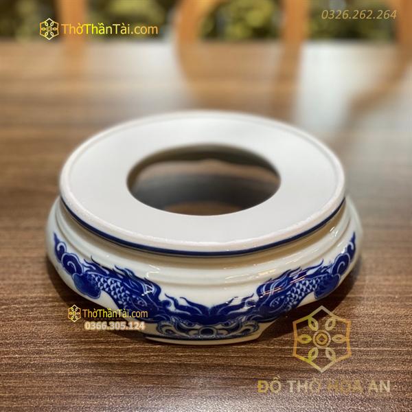 Chân Đế Bát Hương Sứ Men Ngọc