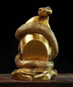 Rắn Đồng Ôm Thỏi Vàng Phong Thủy