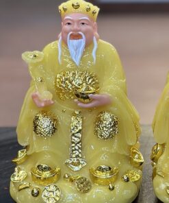 Tượng Thần Tài Thổ Địa Mây Bột Đá Vàng