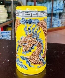 Ống Hương Men Vàng Hoàng Kim
