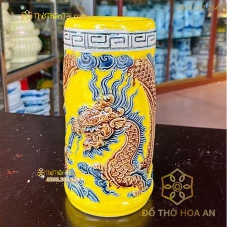 Ống Hương Men Vàng Hoàng Kim