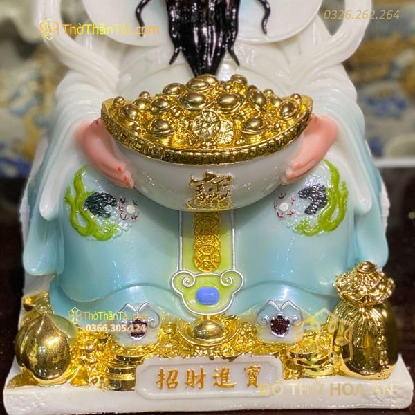 Tượng Thần Phát/Tượng Thần Tiền Triệu Công Minh Chiêu Tài Bột Đá Xanh