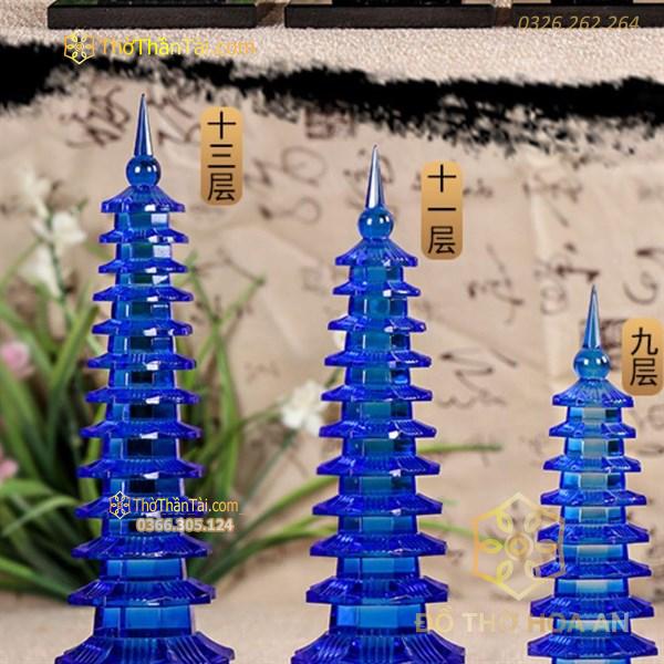 Tháp Văn Xương Pha Lê Xanh Dương