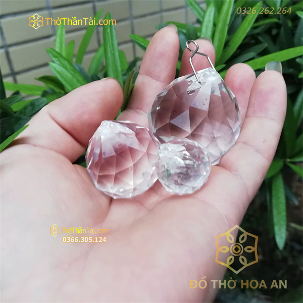 Cầu Treo Phong Thủy Pha Lê Trắng