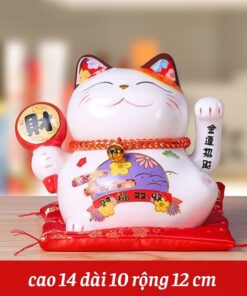 Mèo Thần Tài Maneki Neko Mini 14cm